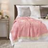 imageDII Diamond Stitch Woven Throw Organic Modern 50 x 60 AquaRose