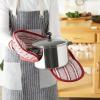 imageDII Double Strip Chef Kitchen Cooking ampamp Baking Collection Pan Handle Set 6x3 Aqua 3 PieceBarn Red