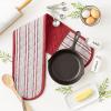 imageDII Double Strip Chef Kitchen Cooking ampamp Baking Collection Pan Handle Set 6x3 Aqua 3 PieceBarn Red