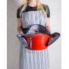 imageDII Double Strip Chef Kitchen Cooking ampamp Baking Collection Pan Handle Set 6x3 Aqua 3 PieceFrench Blue