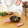 imageDII Double Strip Chef Kitchen Cooking ampamp Baking Collection Pan Handle Set 6x3 Aqua 3 PieceSpice