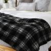 imageDII Farmhouse Plaid Collection Plush Throw 50x60 GrayBlack