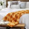 imageDII Farmhouse Plaid Collection Plush Throw 50x60 GrayPumpkin Spice