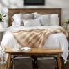 imageDII Farmhouse Plaid Collection Plush Throw 50x60 GrayStone