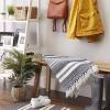imageDII Farmhouse Woven Throw 50x60 with 3quot Fringe French Blue 1 PieceFrench Blue