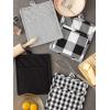 imageDII Gingham Check Kitchen Collection Navy Potholder SetBlack