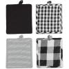 imageDII Gingham Check Kitchen Collection Navy Potholder SetBlack