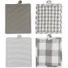 imageDII Gingham Check Kitchen Collection Navy Potholder SetGray