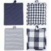 imageDII Gingham Check Kitchen Collection Navy Potholder SetNavy