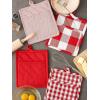 imageDII Gingham Check Kitchen Collection Navy Potholder SetRed