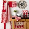 imageDII Gingham Check Kitchen Collection Navy Potholder SetRed