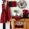 imageDII Gingham Check Kitchen Collection Navy Potholder SetRedBlack