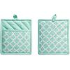 imageDII Lattice Basics Collection Kitchen Essentials Pan Handle Set Nautical Blue 3 PieceAqua