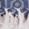 imageDII Modern Cotton Geometric Blanket Throw with Fringe for Chair Couch Picnic Camping Beach ampamp Keep Cozy with Everyday Use 50x60 OffWhiteFrench Blue