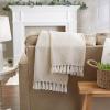 imageDII Modern Cotton Geometric Blanket Throw with Fringe for Chair Couch Picnic Camping Beach ampamp Keep Cozy with Everyday Use 50x60 OffWhiteOffwhite