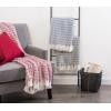 imageDII Modern Farmhouse Cotton Herringbone Blanket Throw with Fringe for Chair Couch Picnic Camping Beach ampamp Everyday Use 50 x 60  French BlueBarn Red