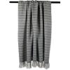 imageDII Modern Farmhouse Cotton Herringbone Blanket Throw with Fringe for Chair Couch Picnic Camping Beach ampamp Everyday Use 50 x 60  French BlueMineral Gray