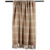 imageDII Modern Farmhouse Plaid Collection Cotton Fringe Throw Blanket 50x60 WhiteStoneStoneOffwhite