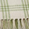 imageDII Modern Farmhouse Plaid Collection Cotton Fringe Throw Blanket 50x60 WhiteStoneWhiteAntique Green