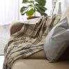imageDII Modern Farmhouse Plaid Collection Cotton Fringe Throw Blanket 50x60 WhiteStoneWhiteBlack
