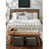 imageDII Modern Farmhouse Plaid Collection Cotton Fringe Throw Blanket 50x60 WhiteStoneWhiteFrench Blue