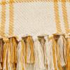 imageDII Modern Farmhouse Plaid Collection Cotton Fringe Throw Blanket 50x60 WhiteStoneWhiteHoney Gold