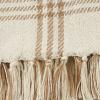 imageDII Modern Farmhouse Plaid Collection Cotton Fringe Throw Blanket 50x60 WhiteStoneWhiteStone