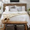 imageDII Modern Farmhouse Plaid Collection Cotton Fringe Throw Blanket 50x60 WhiteStoneWhiteStone