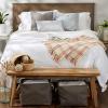 imageDII Modern Farmhouse Plaid Collection Cotton Fringe Throw Blanket 50x60 WhiteStoneWhiteVintage Red