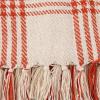 imageDII Modern Farmhouse Plaid Collection Cotton Fringe Throw Blanket 50x60 WhiteStoneWhiteVintage Red