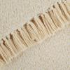 imageDII Modern Zig Zag Throw Blanket Woven Cotton HandKnotted 25quot Fringe 50x60 NaturalNatural