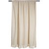 imageDII Modern Zig Zag Throw Blanket Woven Cotton HandKnotted 25quot Fringe 50x60 NaturalNatural