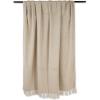 imageDII Modern Zig Zag Throw Blanket Woven Cotton HandKnotted 25quot Fringe 50x60 NaturalStone