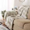 imageDII Rustic Farmhouse Cotton Cabana Striped Blanket Throw with Fringe 50 x 60  Cabana Striped Gray ampamp OffWhiteArtichoke