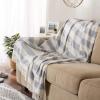 imageDII Rustic Farmhouse Cotton Cabana Striped Blanket Throw with Fringe 50 x 60  Cabana Striped Gray ampamp OffWhiteFrench Blue