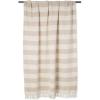 imageDII Rustic Farmhouse Cotton Cabana Striped Blanket Throw with Fringe 50 x 60  Cabana Striped Gray ampamp OffWhiteStone