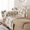 imageDII Rustic Farmhouse Cotton Cabana Striped Blanket Throw with Fringe 50 x 60  Cabana Striped Gray ampamp OffWhiteStone