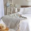 imageDII Rustic Farmhouse Cotton Chevron Blanket Throw with Fringe for Chair Couch Picnic Camping Beach ampamp Everyday Use 50 x 60  Urban Chevron French BlueMineral