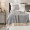 imageDII Rustic Farmhouse Cotton Chevron Blanket Throw with Fringe for Chair Couch Picnic Camping Beach ampamp Everyday Use 50 x 60  Urban Chevron French BlueFrench Blue