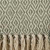 imageDII Rustic Farmhouse Double Diamond Woven Throw 50x60 French BlueArtichoke Green