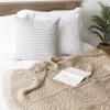 imageDII Rustic Farmhouse Double Diamond Woven Throw 50x60 French BlueBrown