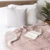 imageDII Rustic Farmhouse Double Diamond Woven Throw 50x60 French BlueCinnamon