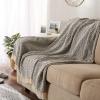 imageDII Rustic Farmhouse Double Diamond Woven Throw 50x60 French BlueMineral