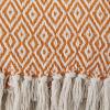 imageDII Rustic Farmhouse Double Diamond Woven Throw 50x60 French BluePumpkin Spice