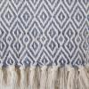 imageDII Rustic Farmhouse Double Diamond Woven Throw 50x60 French BlueStonewash Blue