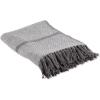 imageDII Stone Stripe Homespun Throw 50x60 with 25quot FringeGray