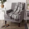 imageDII Stone Stripe Homespun Throw 50x60 with 25quot FringeGray