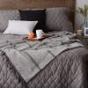 imageDII Stone Stripe Homespun Throw 50x60 with 25quot FringeGray
