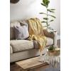 imageDII Striped Throw Collection Cotton Slub HandTied Tassels 50x60 Honey Gold ampamp OffWhiteHoney Gold  Offwhite