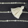 imageDII Striped Throw Collection Cotton Slub HandTied Tassels 50x60 Honey Gold ampamp OffWhiteMineral Gray  Offwhite